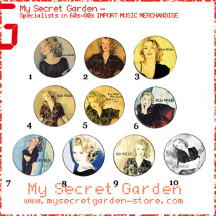 Kim Wilde - Love Is, Who Do You Think You Are / Love Moves Pinback Button Badge Set 1a or 1b ( or Hair Ties / 4.4 cm Badge / Magnet / Keychain Set )